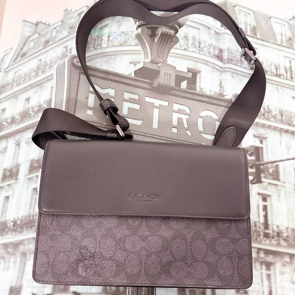 Coach CCQ53 Turner Flap Crossbody Bag In Signature Canvas